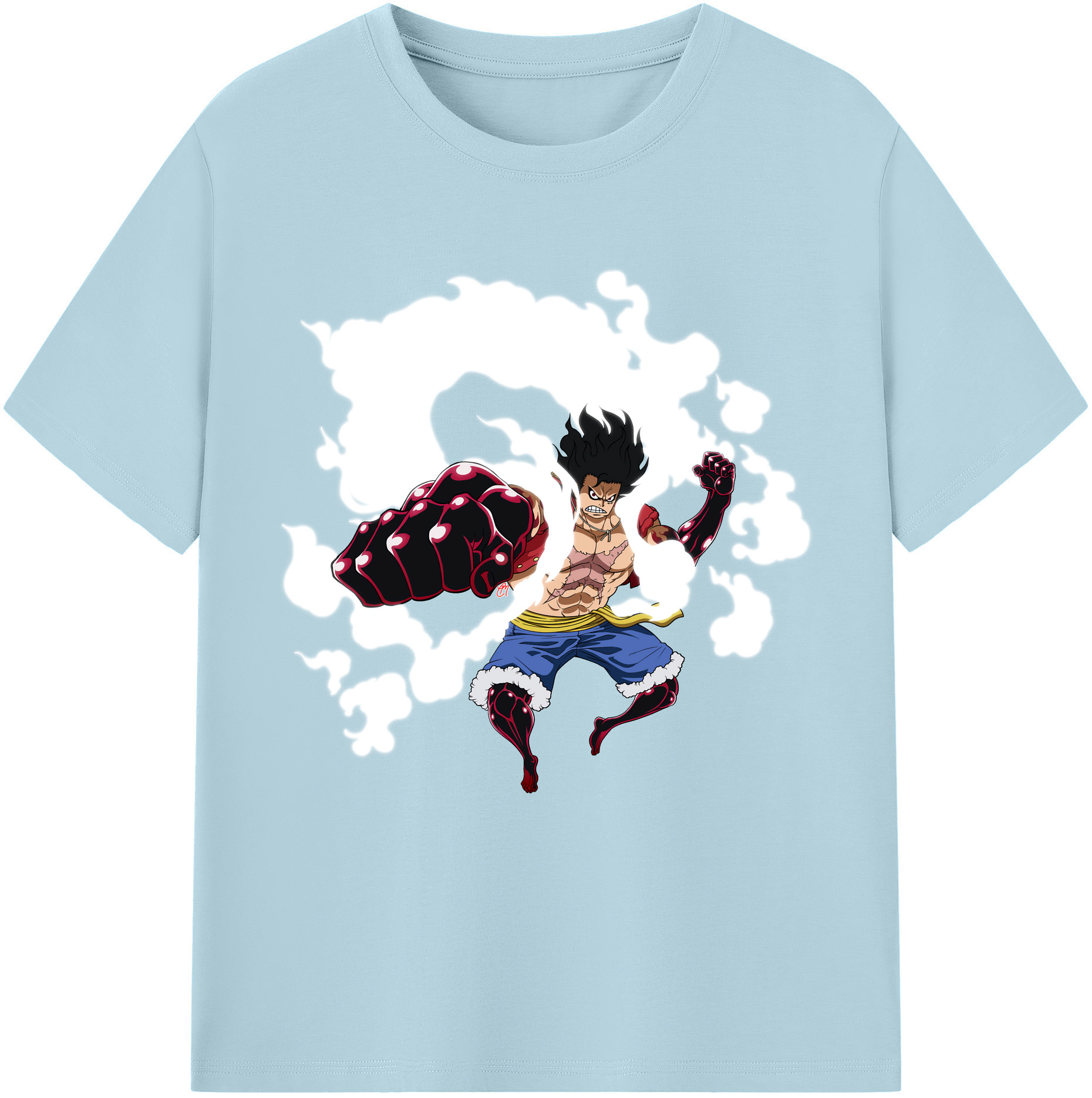 ワンピース モンキー・D・ルフィ ONE PIECE Monkey D. Luffy 綿100％半袖Tシャツ（フロントプリント）